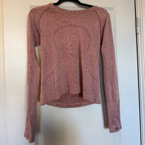 Lululemon Swiftly Tech Long Sleeve 2.0 * Size 8 * Heathered Mauve Pink